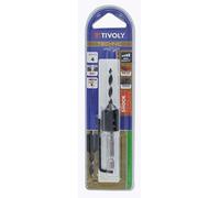 Tivoly 11900620300 Meche et Fraise, Queue Cylindrique, Foret Ø 3mm, Fraise à Noyer 90°