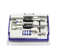 Tivoly 11900670002 Kit d'outils contenant forets/fraises à noyer/embouts de vissage/porte-embouts, Gris, Set de 5 Pièces