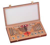 Tivoly 11900870006 Coffret Mtf37 Tarauds et Filières, Contient 11 Jeux de 2 Tarauds Hss Din 352 + 11 Filières Hss Iso 25,4/38,1 M3 à M20 + 2 Tournes à Gauche + 2 Portes Filières 25,4/38,1