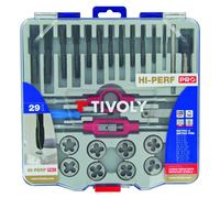 Tivoly 11900870017 MTF29 : Foret taraudeur DIN 352 pour acier + 12 lames de coupe en acier rapide (HSS) + 4 pièces de rechange