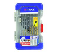 TIVOLY 11901170049 Mixed 1/4" Hex Shank Drill Bits & Screw Bit Set (35 pièces)