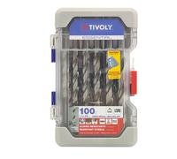 Tivoly 19 forets métaux HSS taillés meulés pointe en croix Ø 1 à 10mm par 0,5 mm