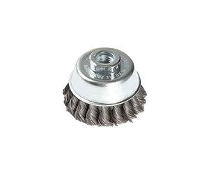Tivoly 3128820003708 Xt20211000370 Brosse Coupe M14 pour Meuleuse, Fil Acier Torsadé, Gros Décapage du Métal Ø 65mm abrasives, Gris, Ø 5,5/32 x 58 mm
