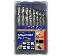 19 forets métaux Premium TSP HSS taillé meulé - affûtage étagé - Ø 1 à 10 mm - TIVOLY - 11457070015