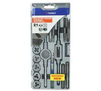Tivoly Coffret tarauds et filières MTF21 – 21 pièces M3–M12, tournevis et portes