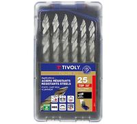 Tivoly Forets métaux Premium TSP HSS taillés-meulés – affûtage étagé – Ø 1 à 13 mm – 25 pièces
