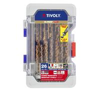 Tivoly Coffret 25 forets métaux FURIUS HSS FUSIO pointe en croix Ø 2-13 mm + fraise à noyer Ø 15 mm