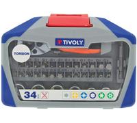 Tivoly • Coffret 34 pièces -19 embouts torsion + 7 douilles + 1
