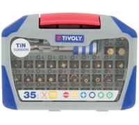Tivoly • Coffret 35 pièces -34 embouts torsion revêtus TiN • 1