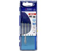 Tivoly • Coffret 5 Forets Verre Technic, Queue Hexa , Ø3, 4, 5, 6, 8mm