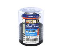 Tivoly Coffret 5 fraises à noyer HSSE5% cobalt DIN335C à 90° Ø 10,4 à 31 mm PREMIUM