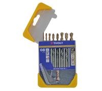 Tivoly - Coffret de forets béton Technic B44 10960570001, gradués gris, 8 pièces
