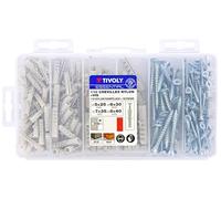 TIVOLY - Coffret Accessoires de Fixation - 110 Chevilles Nylon + Vis - Utilisation Multi-Matériaux