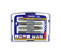 Coffret de 5 fraises limes rotatives carbure Ø 8 mm Tivoly Technic denture normale avec brise copeaux queue Ø 6 mm