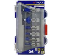 Tivoly • Coffret de 6 fraises de défonceuse de formes assorties - Queue 8mm