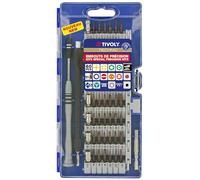Tivoly • Coffret Embouts de Vissage de Précision • 60 pièces Magnétiques avec Accessoires • Attache Hexa Ø4mm • Pour Travaux de Précision (Démontage Appareils Electroniques, Lunettes, etc.)