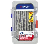 Tivoly • Coffret Ranger 26 pièces -25 forets métaux HSS taillés meulés