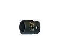 TIVOLY - Douille à Choc 1/2" Impact pour Vis 6 Pans (Hexagonale) - Acier CrMo Haute Résistance - Finition Phosphate Noir - Spécial Boulonneuse et hoc - Gamme ShockSeries - Taille Ø22mm/L38mm