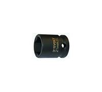 TIVOLY - Douille à Choc 1/2" Impact pour Vis 6 Pans (Hexagonale) - Acier CrMo Haute Résistance - Finition Phosphate Noir - Spécial Boulonneuse et hoc - Gamme ShockSeries - Taille Ø21mm/L38mm