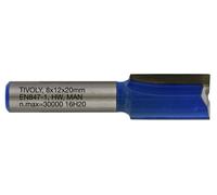 Tivoly XT60642067837 Fraises de défonceuse à rainer droit | 2 tranchants rectifiés au diamant Ø 12mm