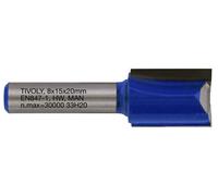 Tivoly Fraise à rainurer XT60642067839 Ø15 mm 2 tranchants Tige 8 mm