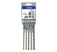 Tivoly ? Kit de 5 forets SDS+ simple goujure L160mm Ø 6 à 10mm