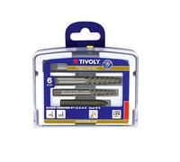 TIVOLY - Kit Extracteurs de Vis Cassée - 5 Extracteurs HCS : N1-N2-N3-N4-N5 + 1 X-Out N2 - Pour Extraction de Vis et Goujons M4 à M18