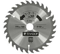 Lame de scie circulaire pour bois Tivoly Ø 150 mm x 20 mm, 30 dents