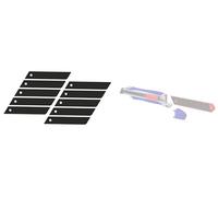 TIVOLY - Lot de 10 Lames Sécables Universelles 18mm pour Cutter - Revêtement Steam Résistantes à l'Oxydation - Boîte de Rangement