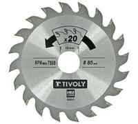 Tivoly • Mini lame de scie circulaire Ø: 85mm, alésage 15mm, épaisseur