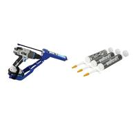 TIVOLY - Pistolet à Cartouche T-Gun F300 - Adaptable sur Perceuse et Visseuse & wolfcraft 4044000 - Cartouches Vides pour Enduit Prémélangé - Cartouches de 310 ml - 3 pièces
