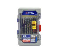TIVOLY Set de 20 Forets Multi-matériaux - Coffret Ranger