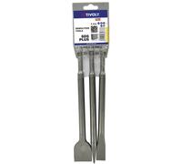 Tivoly - Outils de Démolition Pic et Burins SDS+ - Multi Usages Béton, Pierre, Carrelage - 1 Pic et 2 Burins Plats - Démolition Rapide et sans Effort - Solidité, Sûreté, Haute Durée de Vie - Lot de 3