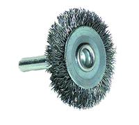 Tivoly Xt20211000204 Brosse Circulaire pour Perceuse, Queue 6mm, Fil Acier Ondulé, Décapage du Métal Ø 100mm