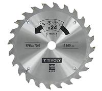 Tivoly Xt50514004126 Lame de Scie Circulaire Débit Ø 130mm, Alésage 20mm, 20 Dents Carbure, Bague de Réduction Ø16mm