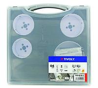 Tivoly XT50527052900 Coffret 5pcs Scie Cloches BIM D67-73-80-102mm + 1 arbre pilote, pour Métal et Bois durs