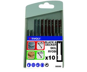 TIVOLY XT50537505300 - Estuche mixto 10 hojas 10 hojas para metal y madera