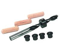 Tivoly XT60632000434 20pcs Kits d'assemblage Ø 8mm, 1 foret bois Ø8mm, 1 butée de profondeur, 4 centreurs, 16 tourillons bois Ø8mm x 40mm