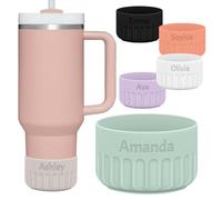tiwkabm Botte en silicone personnalisée, compatible avec les gobelets Stanley de 591 à 1200 ml, les bouteilles d'eau Hydro Flask de 355 à 710 ml et plus de bouteilles/gobelets avec fond de 7,6 cm