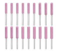 TIXIPEM Lot de 18 aiguiseurs de tronçonneuse en céramique haute dureté - Pierre de meulage pour affûteuse de tronçonneuse électrique - Rose - 1,6 cm, 1,9 cm, 7/81,3 cm