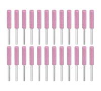TIXIPEM Lot de 24 aiguiseurs de tronçonneuse en céramique haute dureté - Lime à aiguiser pour tronçonneuse électrique et sculptures sur pierre - Rose - 2,2 cm