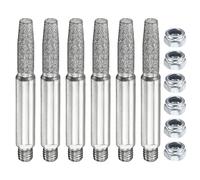 TIXIPEM Lot de 6 aiguiseurs diamantés plaqués en carbure de silicium avec écrous - Lime à tronçonneuse pour affûteuse de tronçonneuse électrique et sculptures sur pierre - Argent - 2,2 cm