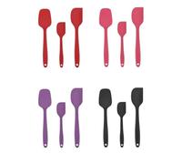 Tixiyu Ensemble de Spatules en Silicone de qualité Alimentaire, Résistantes à la Chaleur pour la Cuisson et la Cuillère à Mélanger pour Ustensiles de Cuisine, Flexibles et Antiadhésives, 3 Pièces
