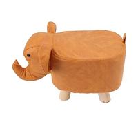 Tixiyu Repose-pieds en forme d'animal, joli tabouret rembourré avec motif de dessin animé, éléphant innovant, pour chambre d'enfant, chambre à coucher, salle de jeux, salon, décoration (orange)