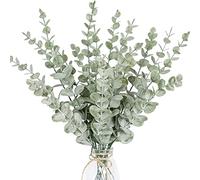 Tiyard Lot de 18 tiges d'eucalyptus artificielles pour Maison, Bureau, Bouquet, Centre de Table, décoration de Mariage, décoration de Noël 2025