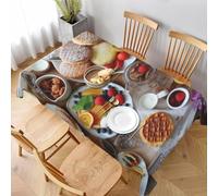 Tizhweqo Nappe Rectangulaire Fruits, 3D Chérie Nappe de Table Impermeable Polyester Nappes pour Jardin Cuisine Mariage, 140x220 cm ZNH617