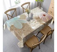 Tizhweqo Nappe Rectangulaire Plage, 3D Fleurs Nappe de Table Impermeable Polyester Nappes pour Jardin Cuisine Mariage, 140x180 cm ZNH695
