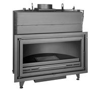 TJ Chaudière à bois H110 pour chauffage central Poêle hydro à bois pour radiateurs 38,5 kW. Chauffage jusqu'à 400 m². Rendement 83,8 %. Sortie de fumée 250 mm