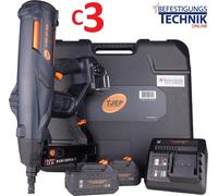 Tjep Cloueur à béton sans fil CP-40A 15-40mm 2x4,0Ah pour clous à béton C3 Spit Pulsa 700 800 40P Makita