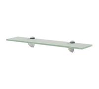 TJROO Étagère de salle de bain en verre trempé givré, 50 x 20 cm, épaisseur 8 mm, étagère murale moderne, multifonctionnelle, étagère flottante, chambre à coucher, salon pour ranger des savons pour